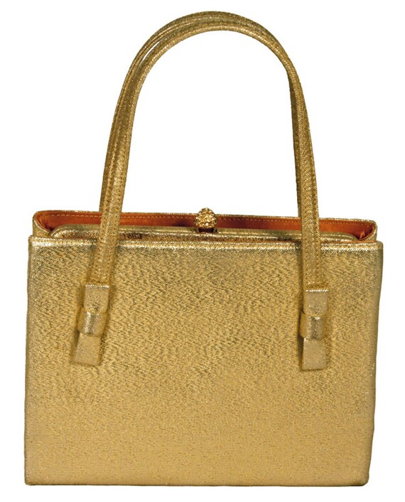 After Five Gold Lame Evening Purse