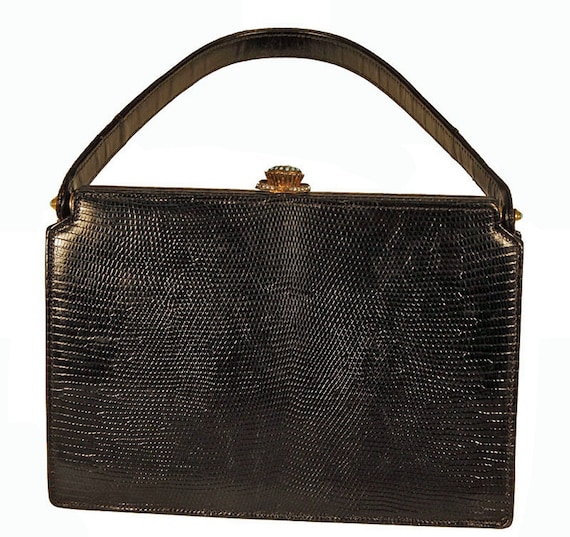 Koret Black Evening Lizard Purse