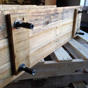 Industrial Reclaimed Pallet Wood 4 Shelf Bookcase Fully Adjustable image 5