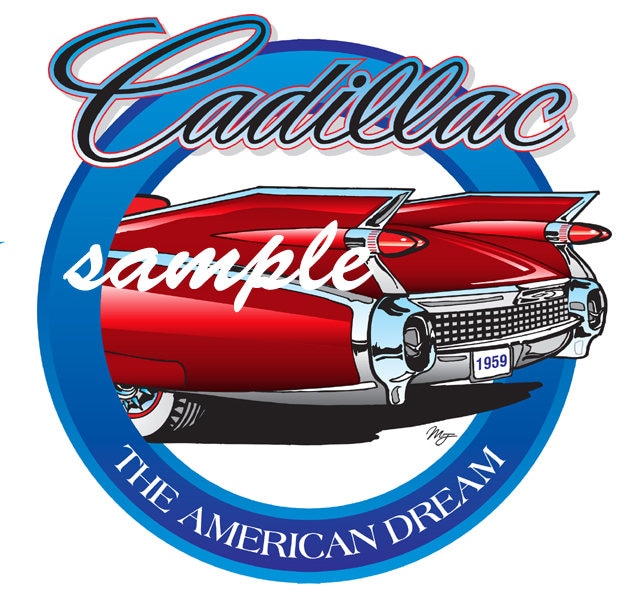 1959 Cadillac Coupe DeVille Cartoon Replica TShirt 4314 Etsy 1959 Cadillac Coupe DeVille Cartoon Replica TShirt 4314 Etsy