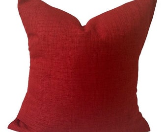solid red throw pillows