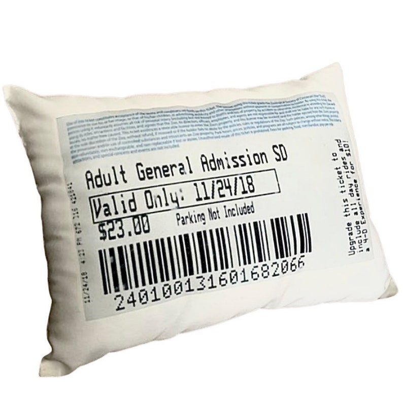 Entrada de concierto personalizado Pillow Stub