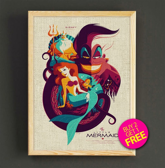 DISNEY/'S THE LITTLE MERMAID MOVIE PRINT 8.5/" x 11/" B2G1 FREE!!