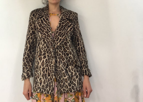 Vintage Leopard Print Jacket - 90s Leopard Furry J