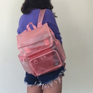 Vintage 90's Gap Pink Plastic Backpack - Clear School Backpack