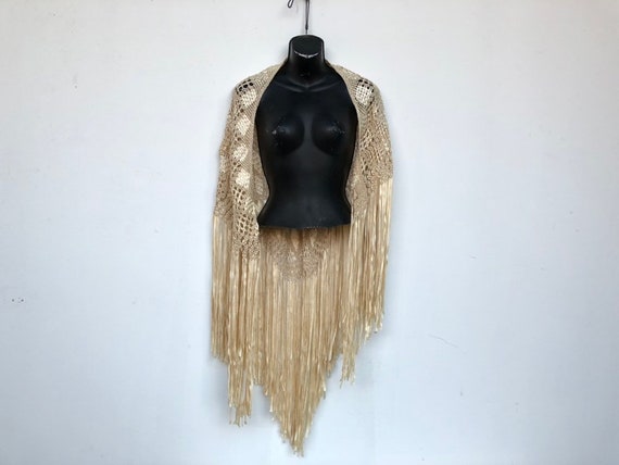 Bridal Shawl - Silk Ribbon Shawl - Ivory Blush Wed
