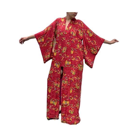 Vintage Kimono 1930s Yakata Japanese Kimono Robe R