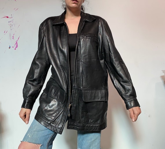Vintage Ron Herman Leather Jacket Mens Womens Rare Bl… - Gem