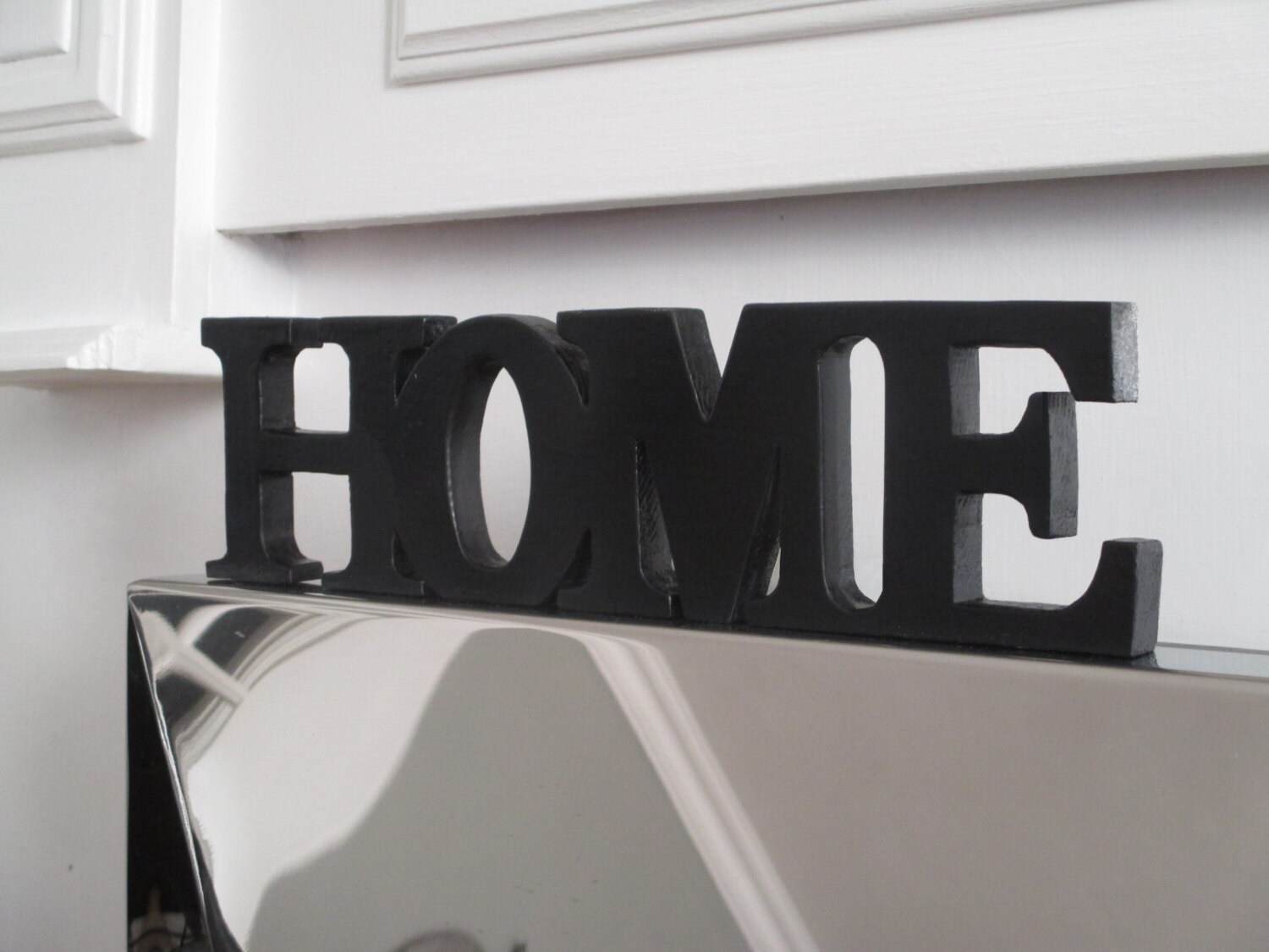 HOME sign Large freestanding black wooden HOME sign Free