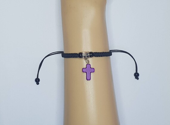 Adjustable cross bracelet sale