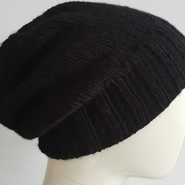 Beanie - schwarze Mütze - Slouch Beanie - Unisex Mütze - Strickmütze - Damenmütze - Herrenmütze - graue Mütze - rote Mütze - weiße Mütze