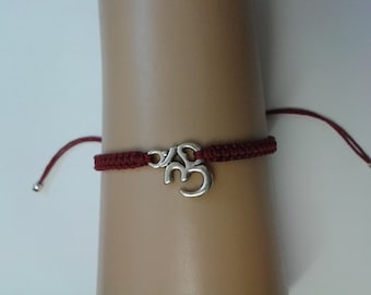 OM bracelet - mantra bracelet - spiritual - yoga gift - friendship bracelet - yoga jewelry - red bracelet - gift - yoga jewellery - OM charm