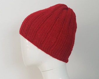 Children's red hat - boys red hat - girls red hat - 3 years - 5 years - 7 years - Winter hat - knitted hat - 4 years