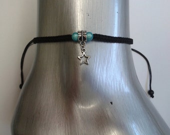 Star anklet - star charm anklet - ankle bracelet - adjustable anklet - star jewelry - foot jewelry - boho anklet - stocking filler - gift