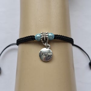 Believe bracelet - believe charm - inspirational bracelet - inspirational jewelry - inspirational jewellery - believe jewelry - believe