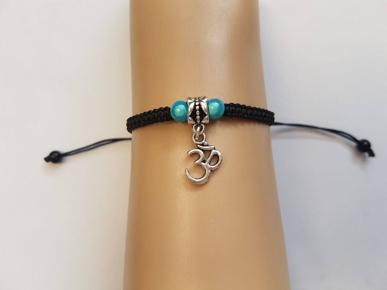 OM Bracelet Mantra Bracelet Spiritual Yoga Gift Charm Etsy