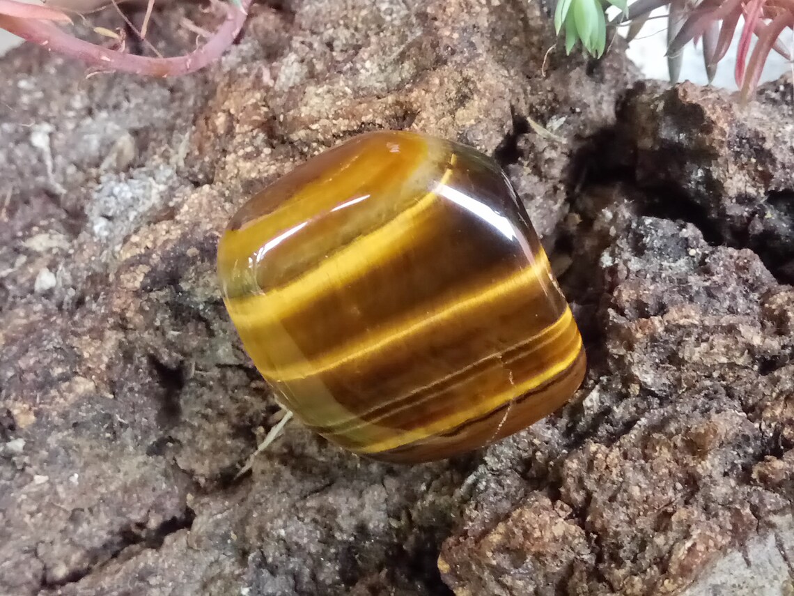 Ojo de Tigre Piedra de Tambor Mineral Piedras Preciosas Etsy