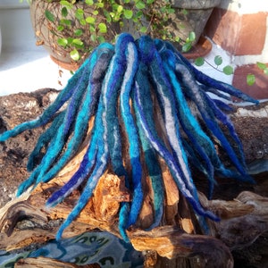 New ! Elf game, &quot;Tatanka&quot;, made of felt, hair accessories, hairpiece, dreads, elastic band, Waldorf, Gipsy