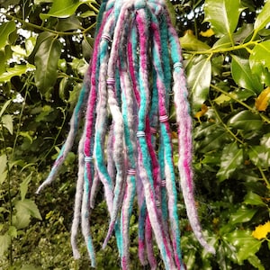 New!!!, UNIQUE, elf game, &quot;Eleonoora&quot;, felt, hair accessory, hairpiece, dreadlocks, hair tie, Waldorf, Gipsy