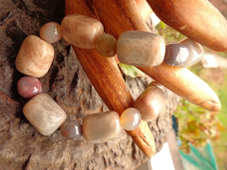 Chakra Lalunasdreams Ocean Salcedon Reiki Moonstone Gems Waldorf Bracelet Healing Stones