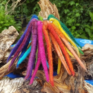 New! , Elf game, &quot;Rainbow Multi&quot;, hair tie, hair tie, felt, hair accessories, Waldorf, dreads