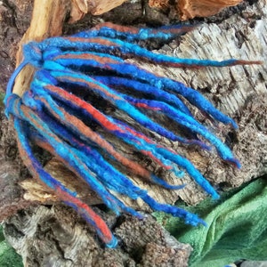 Elf game, &quot;Aluna&quot;, felt, hair accessory, hairpiece, dreadlocks, ponytail holder, Waldorf, hippie