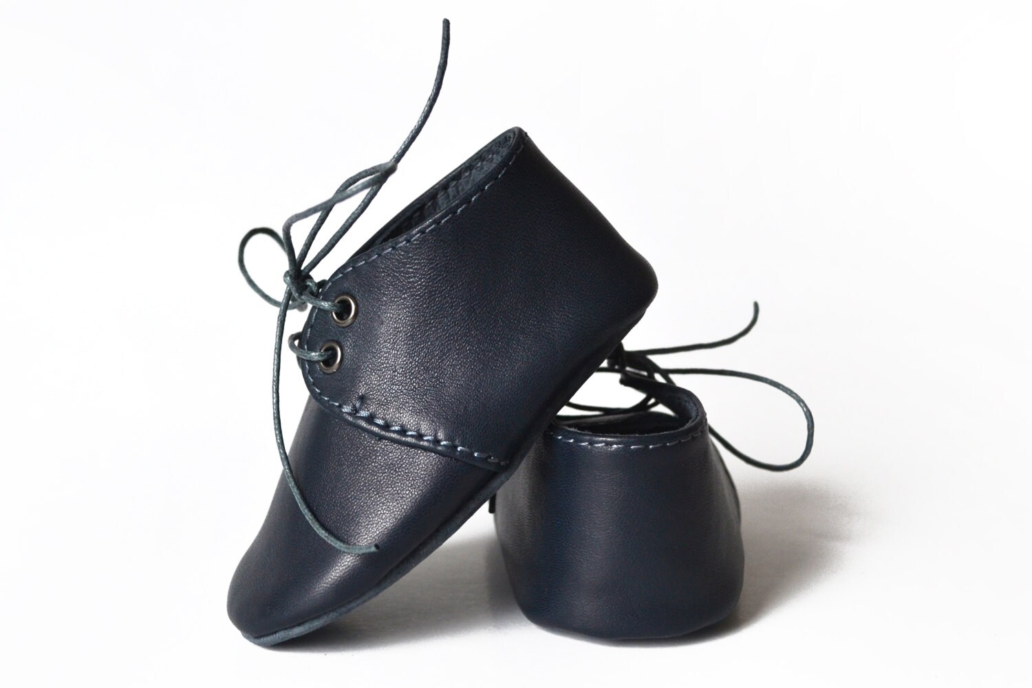 Navy Blue Baby Shoes Baby Boy Leather Shoes Baby Boy Etsy