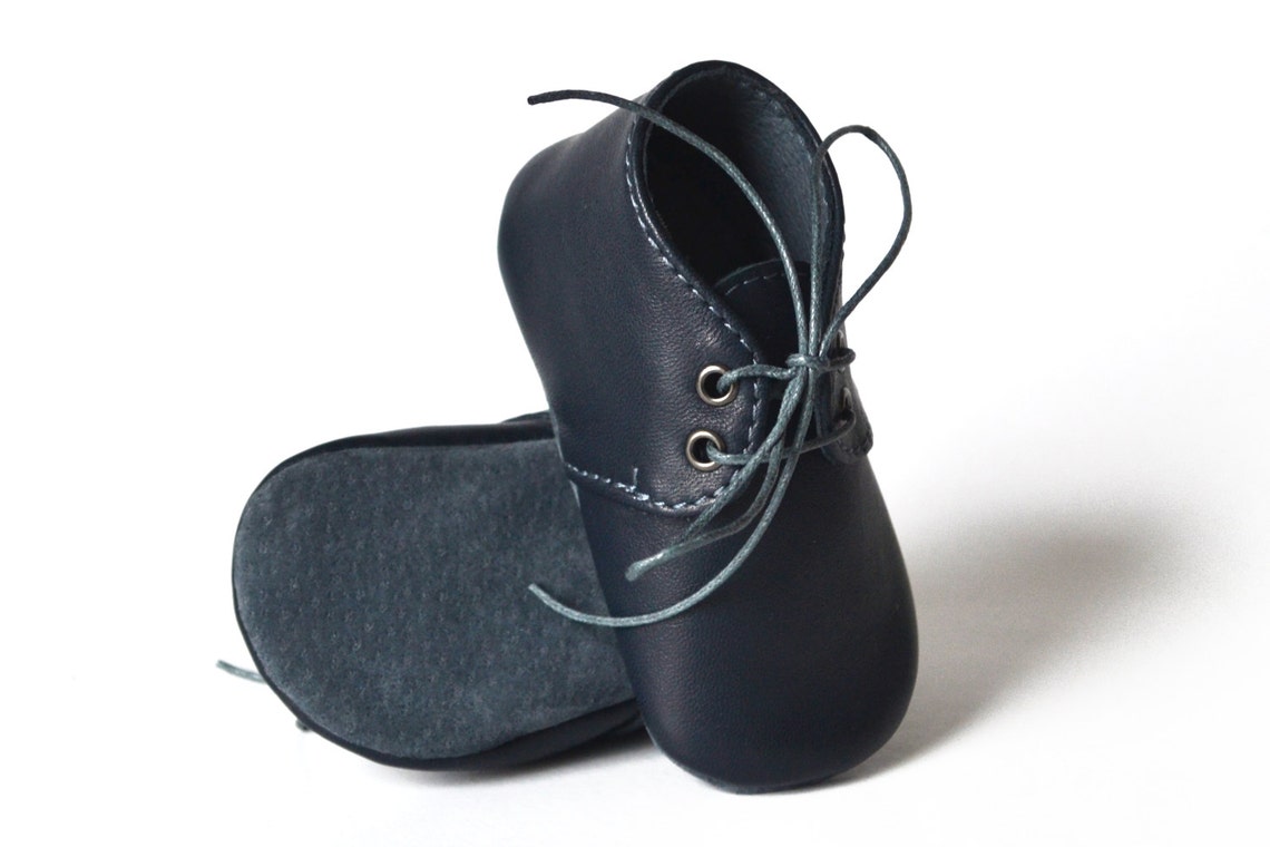 Navy Blue Baby Shoes Baby Boy Leather Shoes Baby Boy Etsy