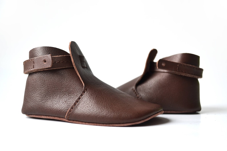 Baby boy leather booties Brown baby booties Baby boy shoes Etsy