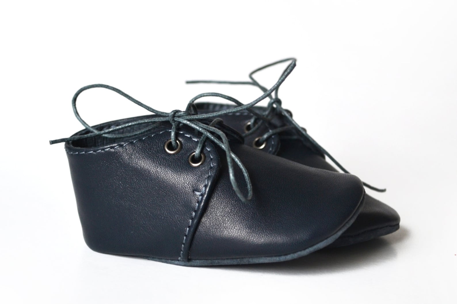 Navy Blue Baby Shoes, Baby Boy Leather Shoes, Baby Boy Oxfords, Soft ...