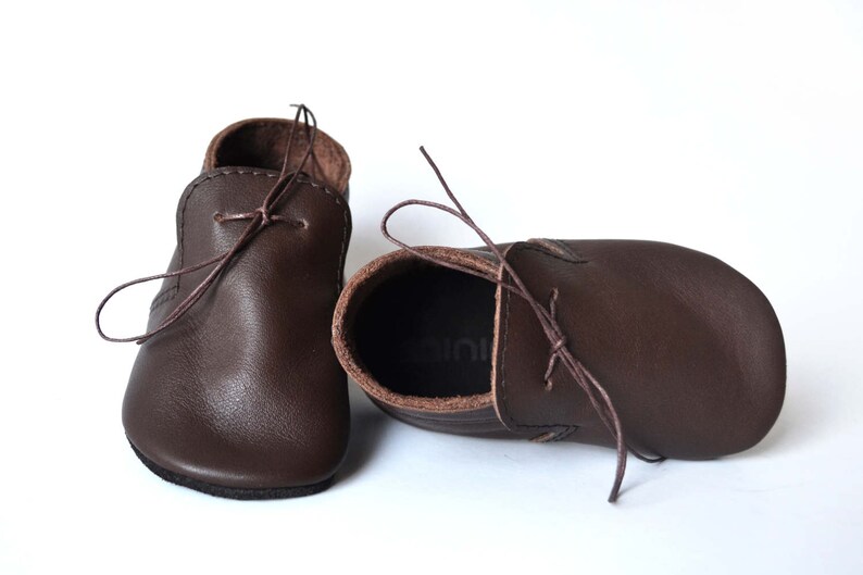 Baby Boy Brown Moccasins Leather Infant Shoes Baby Moccs Etsy