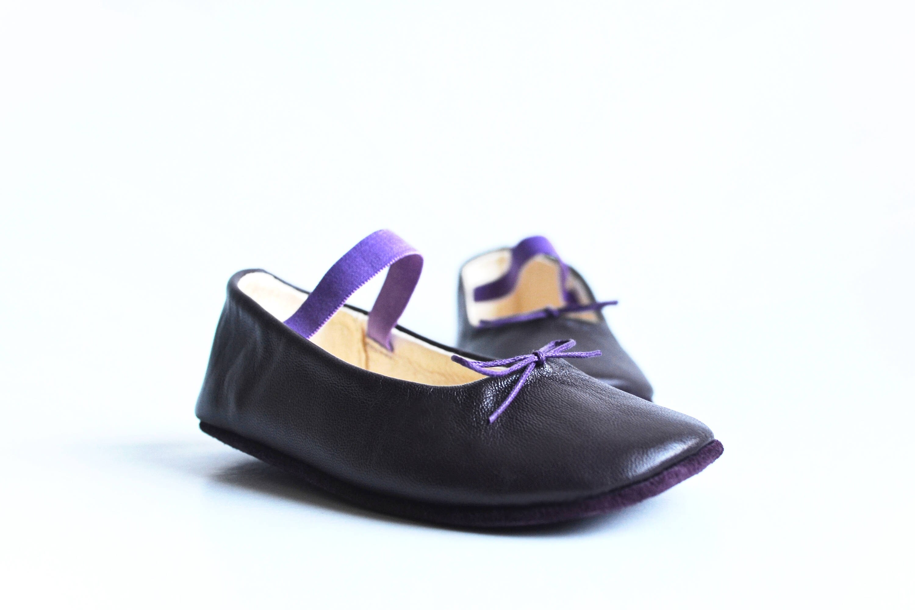 Baby Girl Ballerina Shoes, Purple Baby Shoes, Baby Girl Ballet Slippers