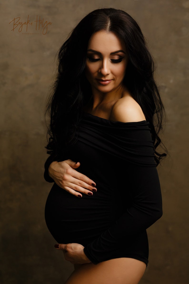 Stretch Maternity Bodysuit for Photo Shoot Nicole Maternity Etsy