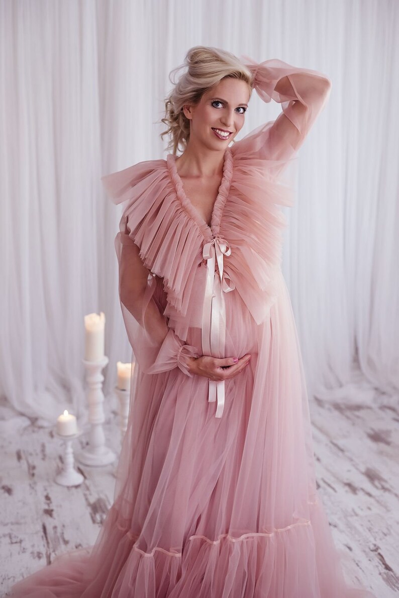 tulle robe for photoshoot