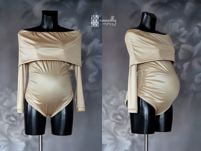 Stretch Maternity Bodysuit for Photo Shoot Nicole Maternity Etsy