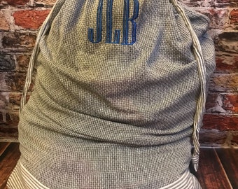 Monogrammed laundry bag ~ graduation gift ~ groomsman gift ~ off to college