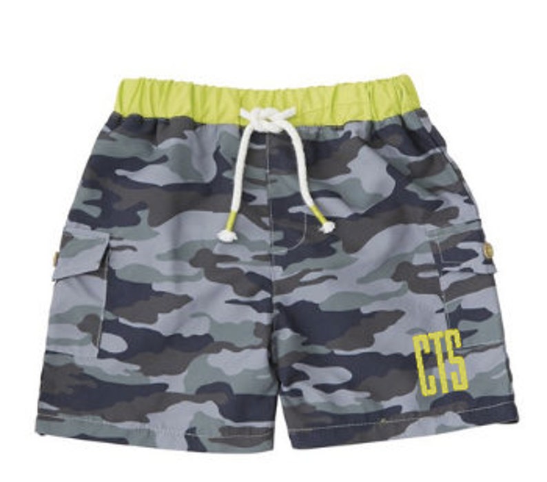 boys camo swim trunks