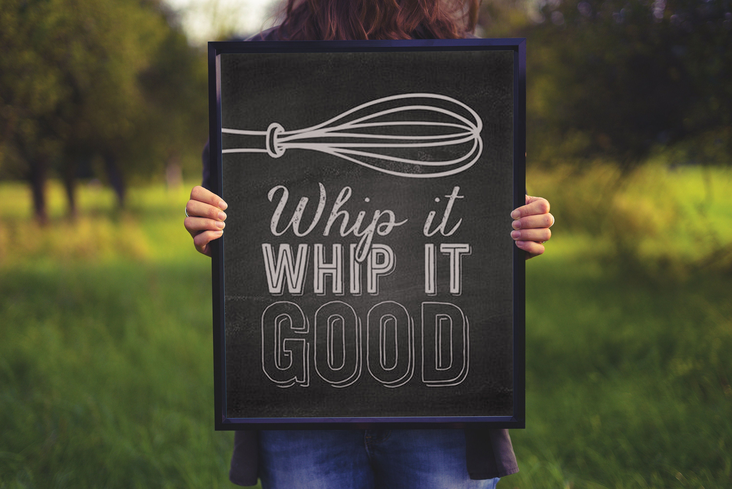 Whip It Whip It Good Whisk Chalkboard Art Kitchen Wall Art | Etsy