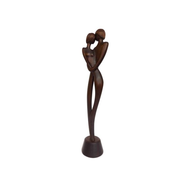 Wood sculpture Orchid -  handcarved statuette, boho art, wood art, boho home decor, wedding gift 