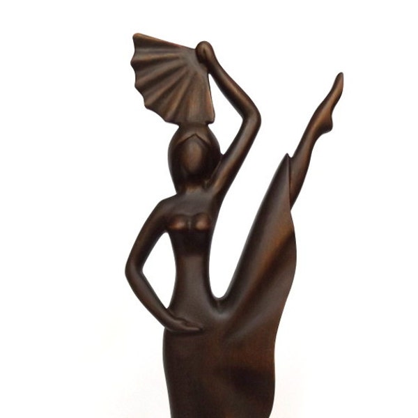 Wood sculpture "Flamenco de Fuego" - boho home decor - Christmas gift