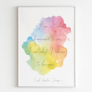 I Am Not What Happened To Me, Carl Jung Quote Therapist Gift, Psychology Gifts, Psychology Quote, Social Work Gift, Psychologist Gift