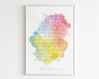 Este es mi deseo para ti, impresión de Ralph Waldo Emerson, decoración del primer apartamento, regalo de cumpleaños, regalo de graduación, decoración de poesía imprimible
