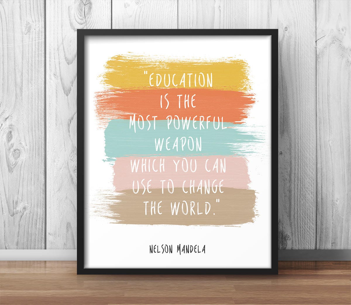 Nelson Mandela on Freedom and Respect Classroom Poster Motivational Print 12x18 Nelson Mandela on Freedom and Respect Classroom Poster Motivational Print 12x18