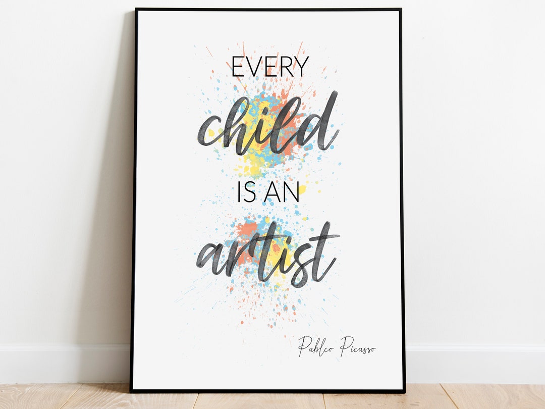Pablo Picasso Quote Poster \, image size:1080x810