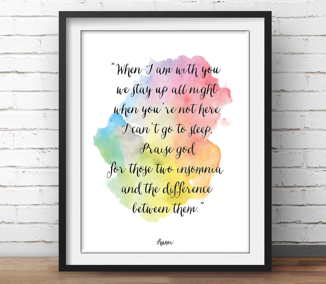 Rumi Citation Amour Poeme Imprimable Amour Oeuvre Quand Etsy France