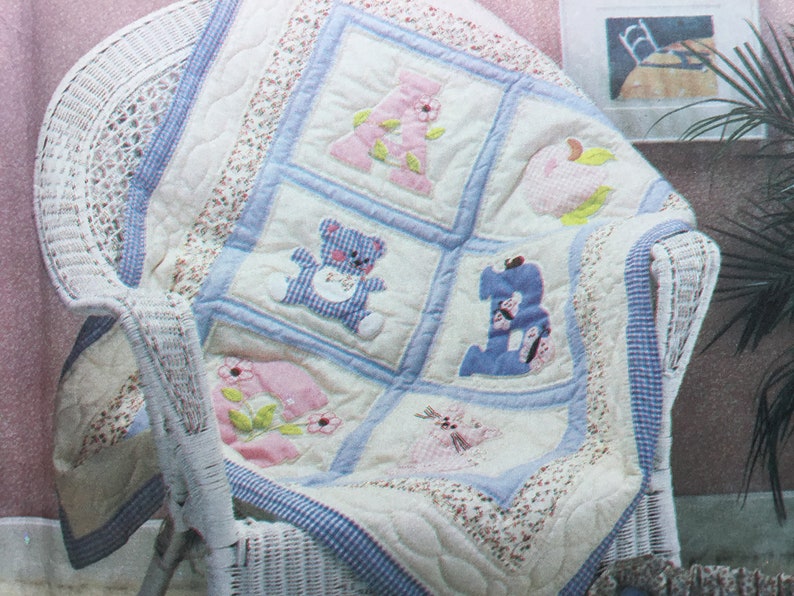 Simplicity pattern 7249. Uncut baby quilt and pillows. Apple Etsy