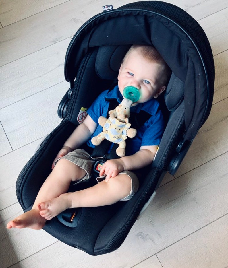 Car Seat Plush Pacifier Holder Pacifier Pouch Baby Girl Etsy