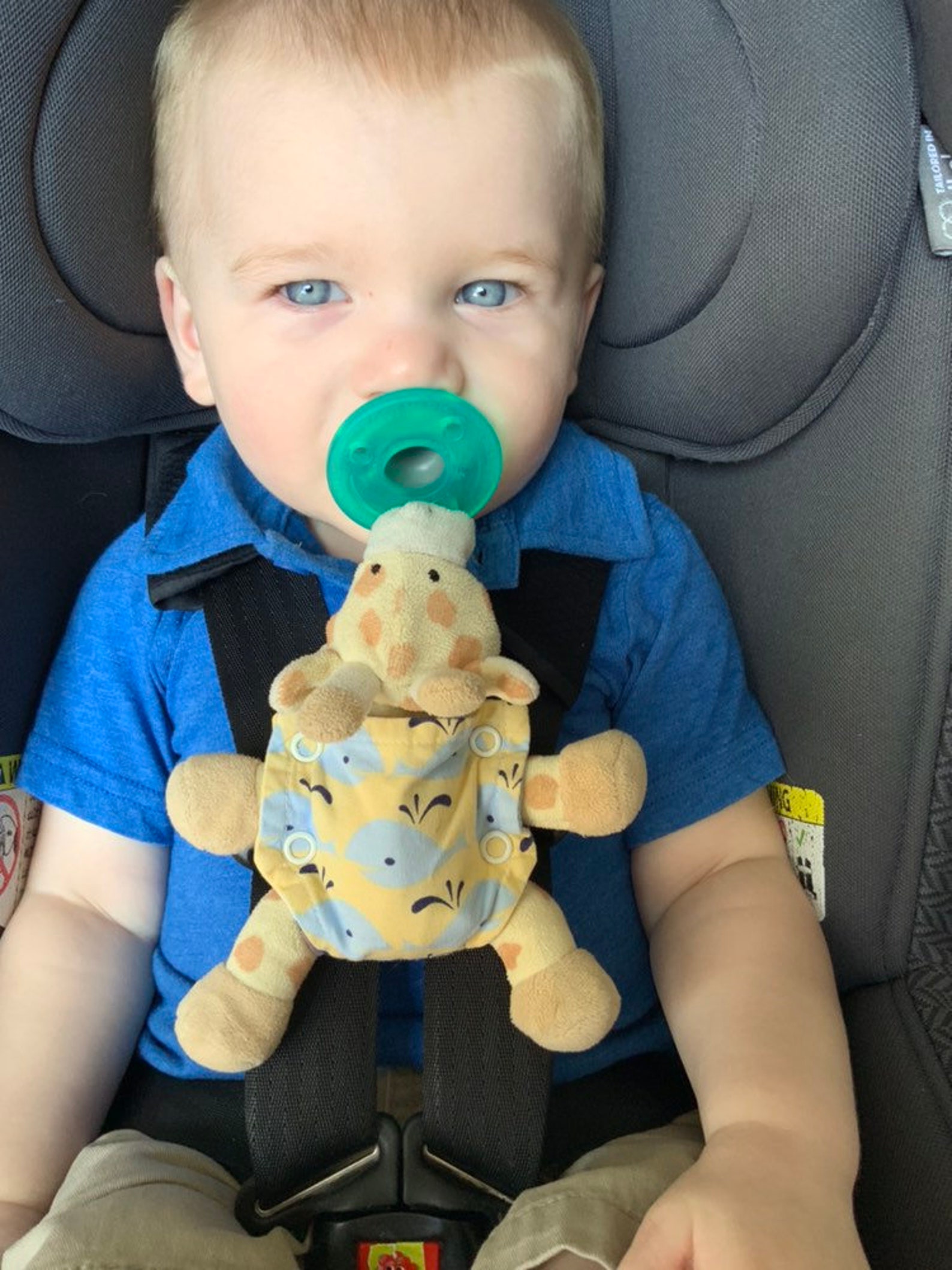 Car Seat Plush Pacifier Holder Pacifier Pouch Pacifier Etsy