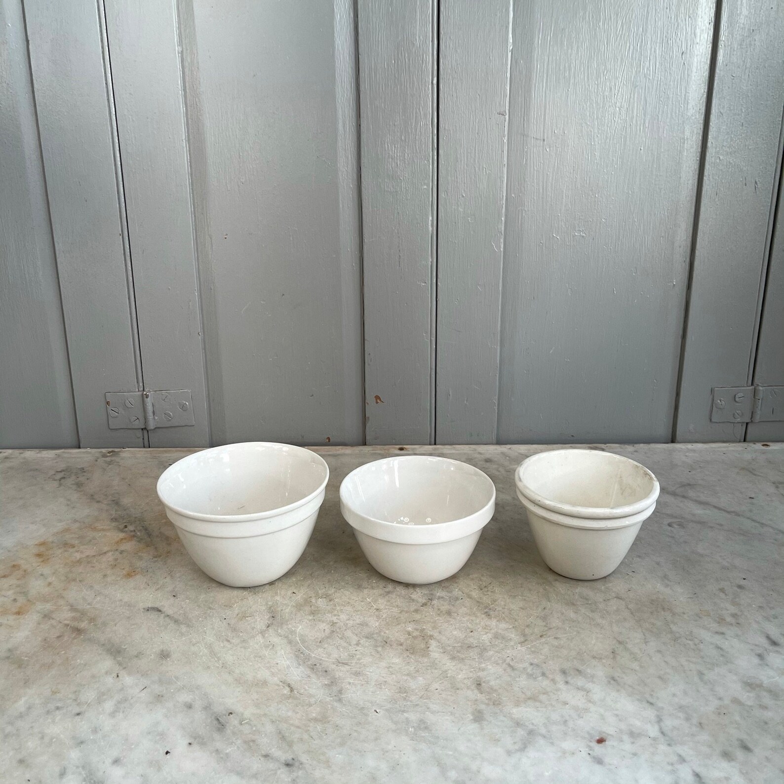Set of 3 vintage ceramic pudding basins for plum pudding Etsy