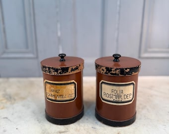 アンティークのドイツ製木製薬局用保存瓶（4 組目） - Etsy 日本